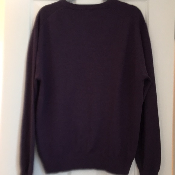 Mens Linea Rosso Purple wool sweater - Picture 4 of 4